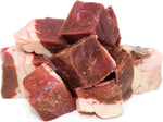 Raw Paws Frozen Raw Beef Heart cubed pet food package front view