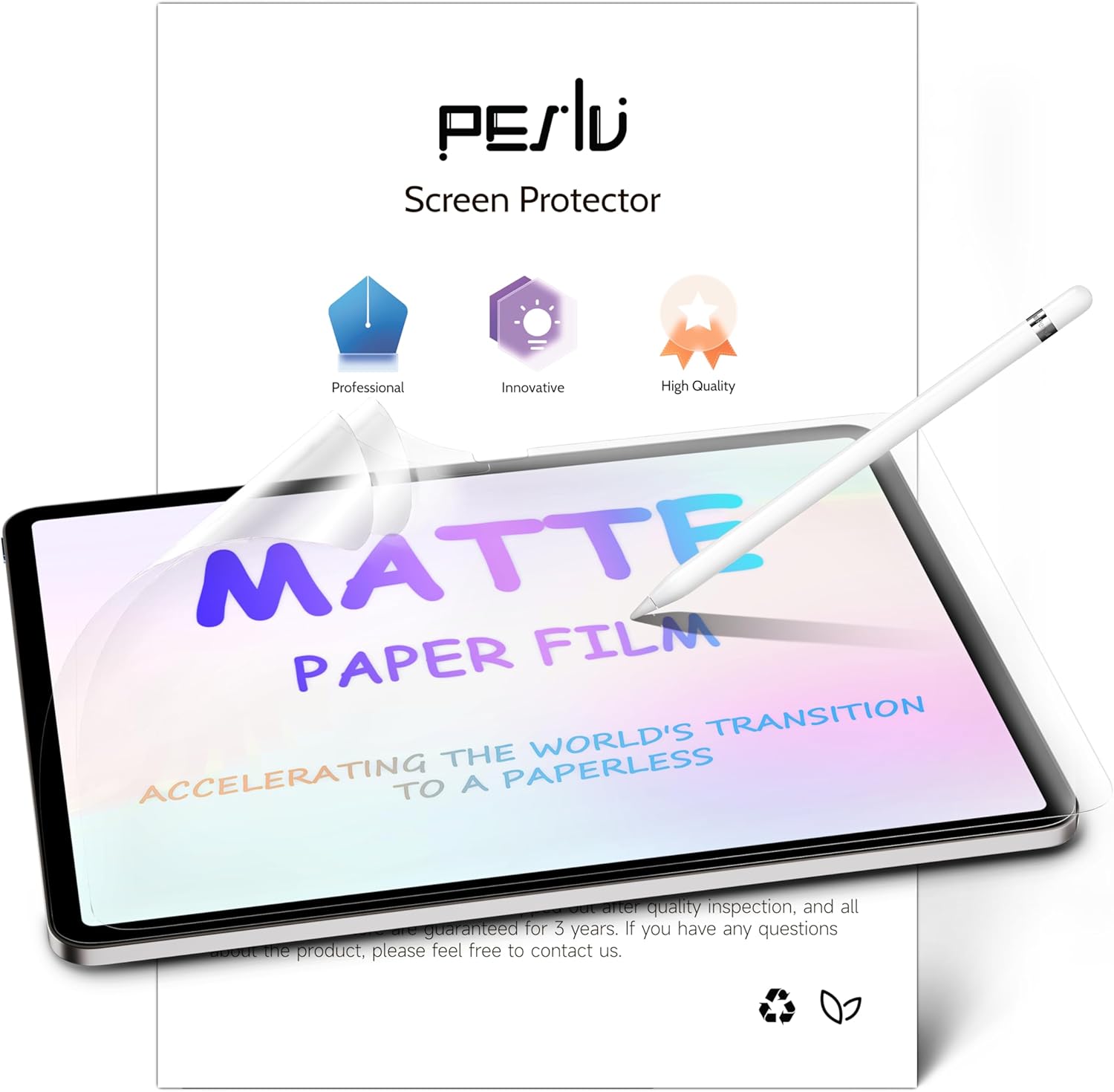 Peslv iPad 10th Generation matte screen protector packaging front view
