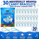 Ocean themed birthday goodie bag fillers featuring shark treats.
