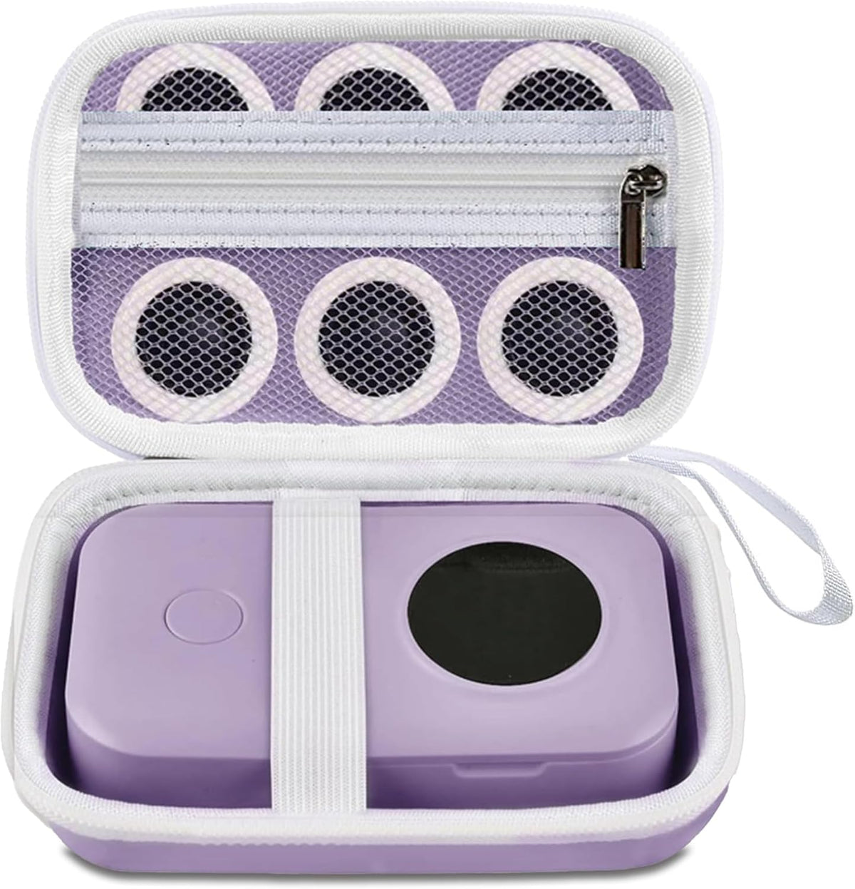 TUGUAI hard label maker carrying case front view in purple color