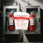 Wootile fire extinguisher maintenance tag reverse instruction view
