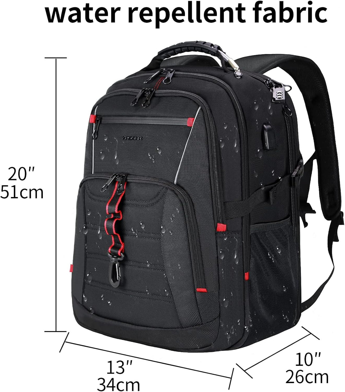 KROSER computer backpack side profile