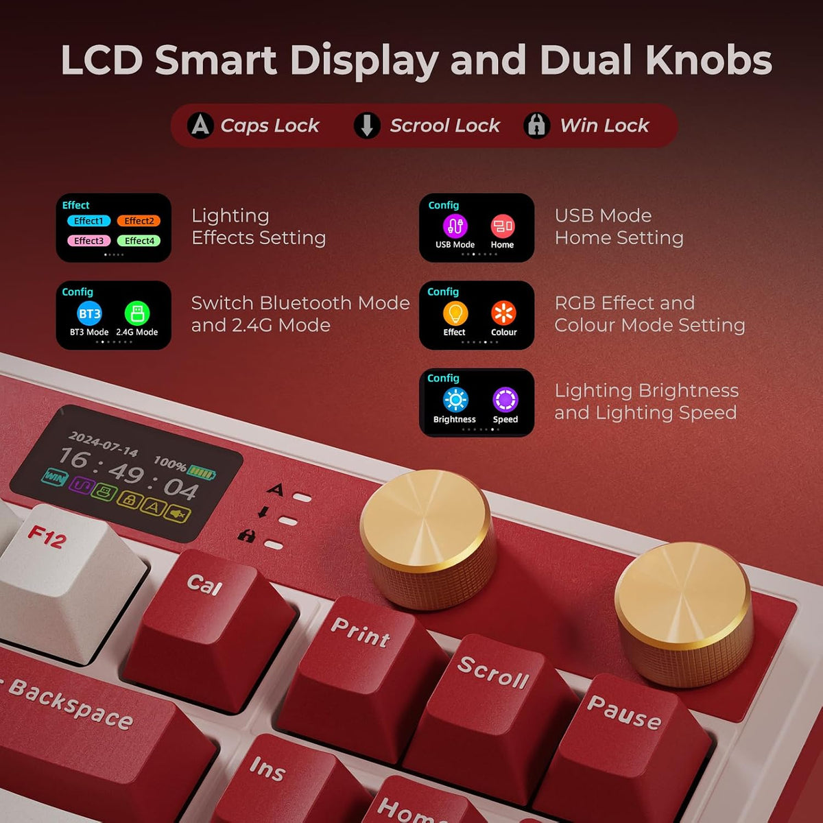 RK Royal Kludge M87 compact 75 percent layout viewed from the side profile