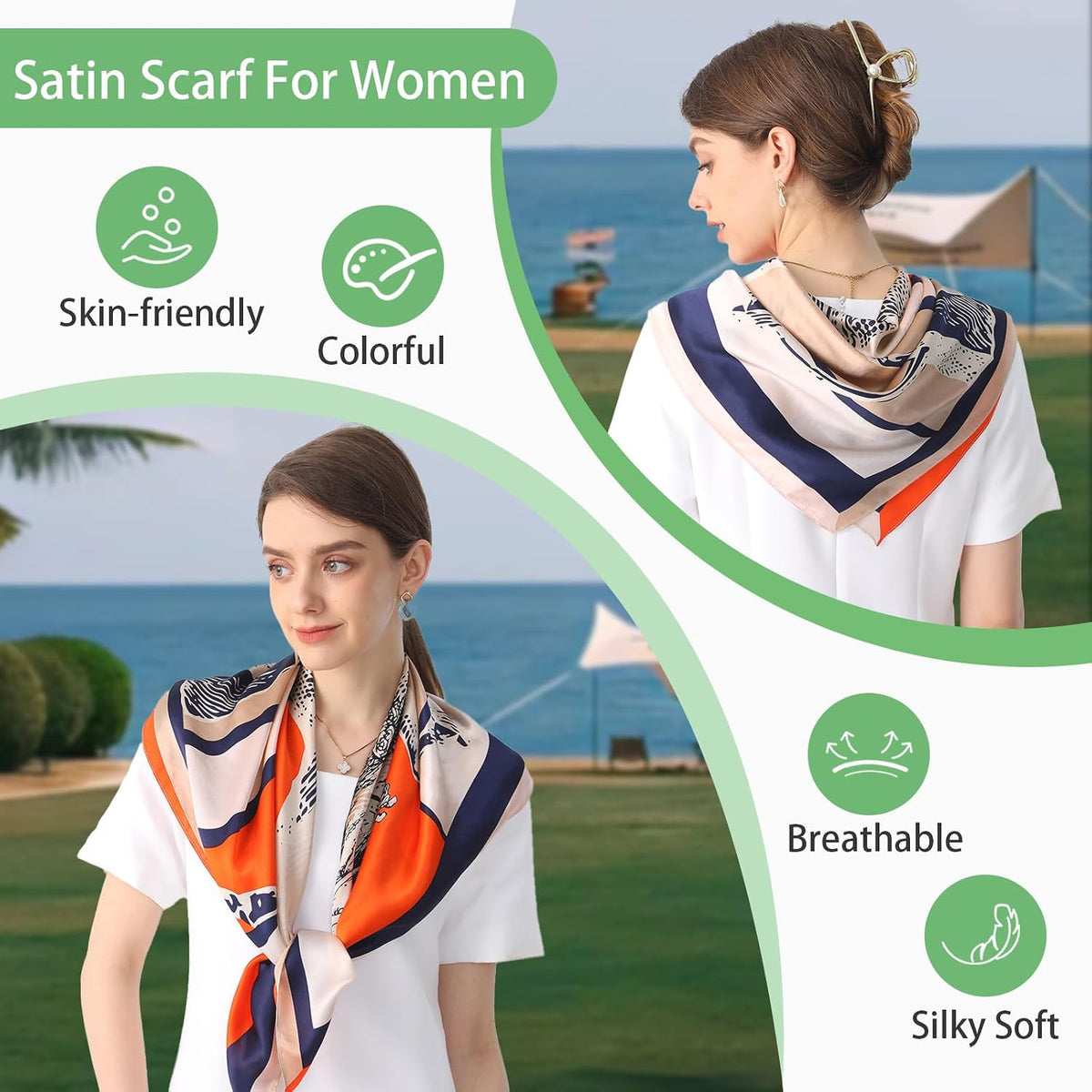 Wuziningle lightweight hair wrap laid flat