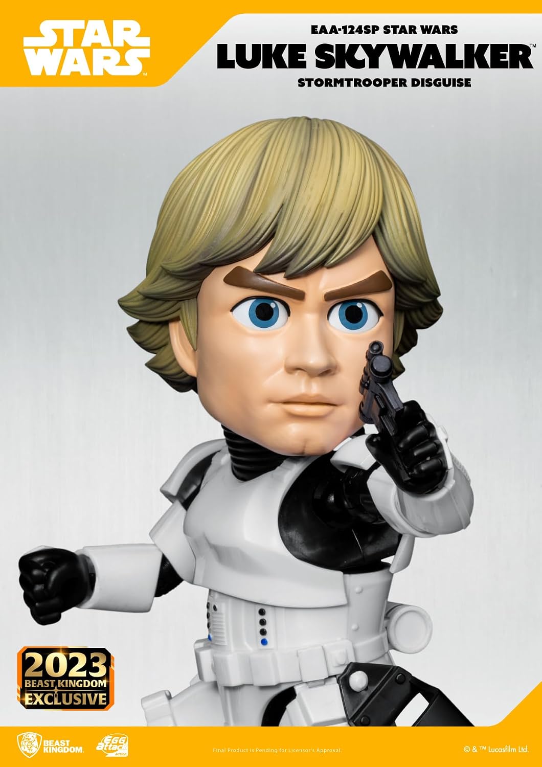 Star Wars Egg Attack Action figure wearing Stormtrooper helmet