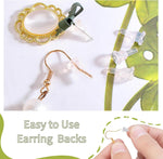Transparent silicone safety pads for stud and hook earrings