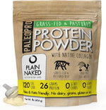 PaleoPro Protein Powder Plain Naked 16 Ounce front view of authentic USA packaging.