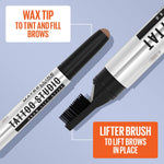 Soft Brown brow lift stick swatch and color texture