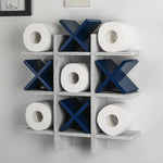 Weysat Tic Tac Toe Toilet Paper Holder Stand Bathroom Wall Decor Rustic Wooden Hanging Storage Freestanding Wall Mounted Shelves Decor for Toilet Tissue Farmhouse - Image 14