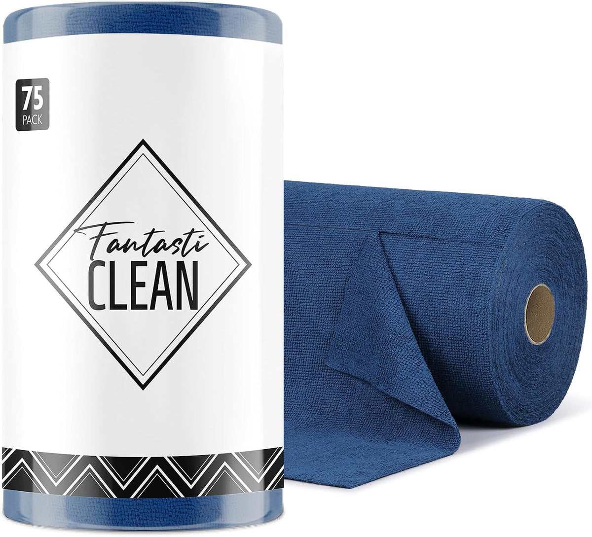Fantasticlean Microfiber Cleaning Cloth Roll-75 Sheets, 12" x 12" (Purple) | Super Absorbent, Lint-free, Tear-away Microfiber Towel Roll, for All-Purpose Cleaning, Reusable Alternative to Paper Towels - Image 10