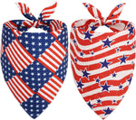 Vivifying 4th of July Dog Bandana, 2 Pack Triangle Pet Scarves with Double-Sided Independence Day Designs, Polyester Memorial Day Pet Bibs for Small, Medium & Large Dogs (Large, American Flag & Star) - Image 9
