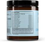 Bark and Whiskers powdered pet probiotic supplement amber jar packaging layout