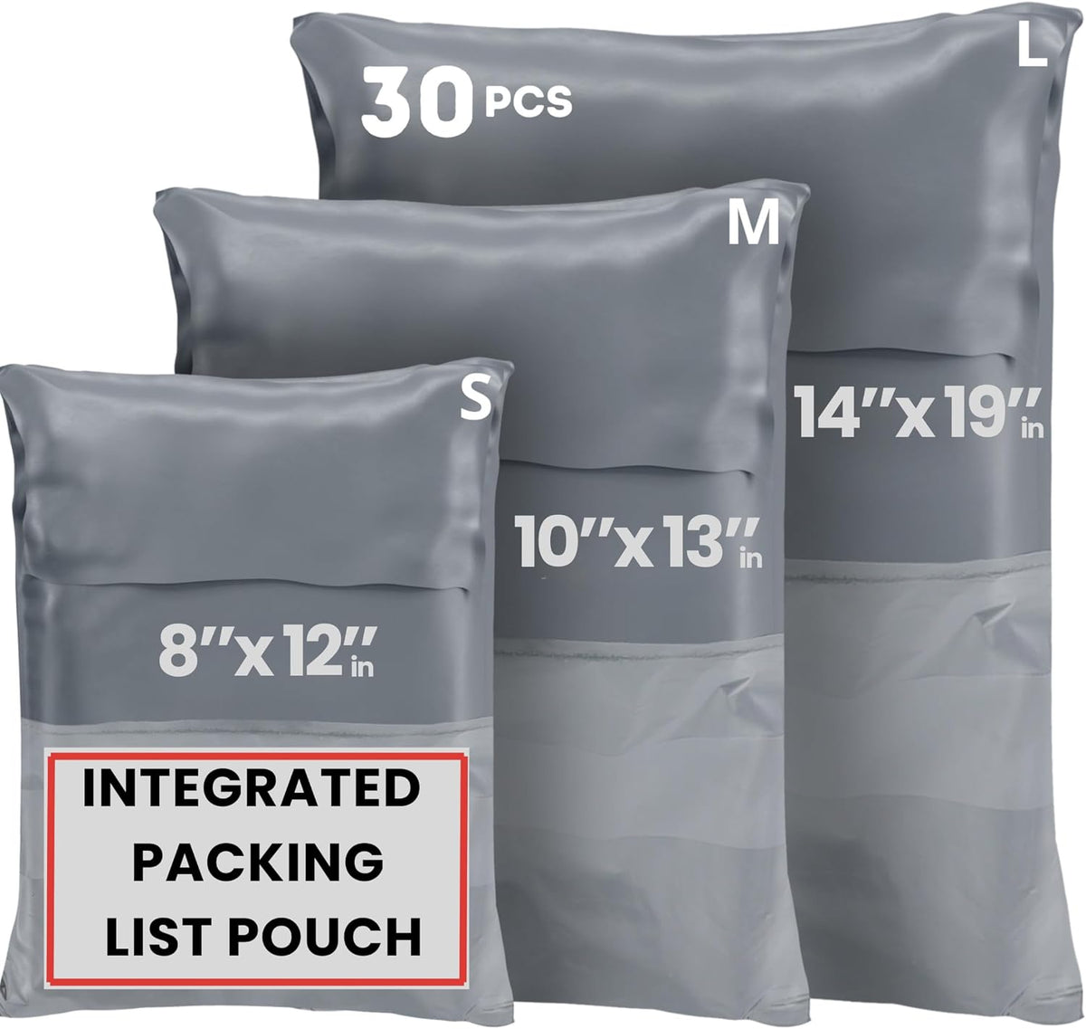SMARTYnas poly mailers shipping bags front view