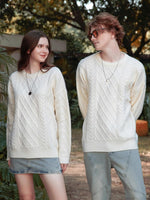 Laixton unisex streetwear casual jumper close up knit detail