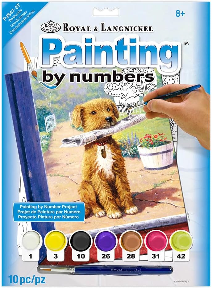 ROYAL BRUSH MANUFACTURING Junior Small Paint By Number Kit 8.75"X11.75" - Labrador Puppy - Image 14