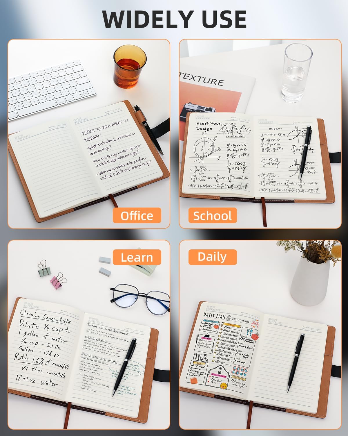 Lifestyle presentation of the Nicpro vintage daily journal for gifting