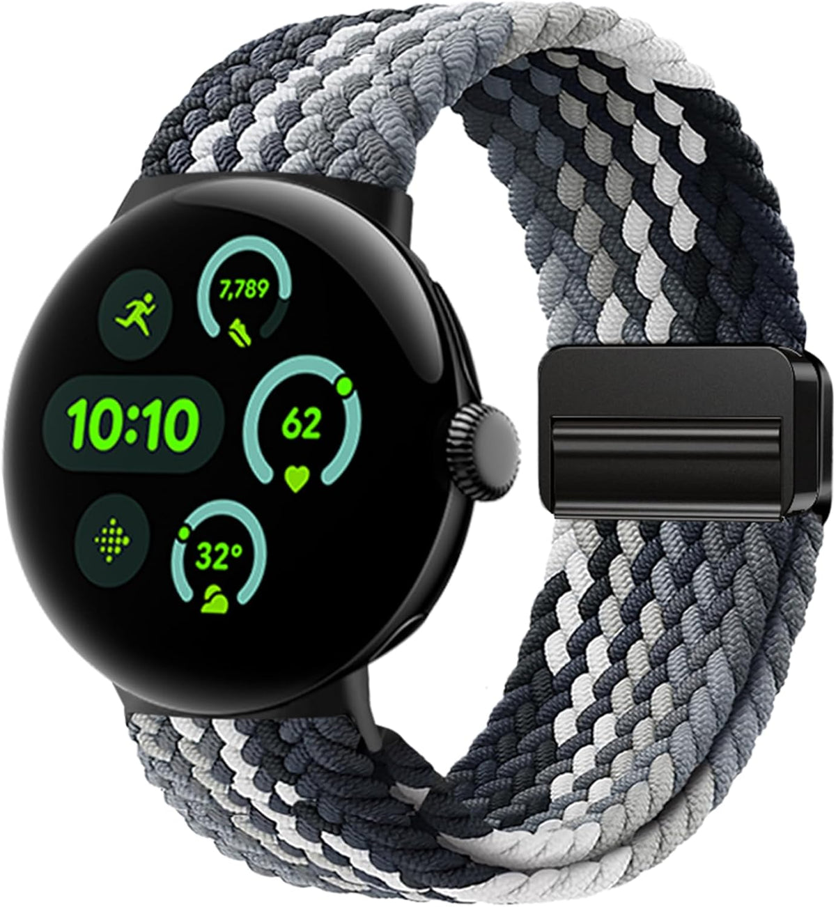 Nylon Braided Bands Compatible with Google Pixel Watch 4/3/2/1 41mm 45mm | Upgraded Magnetic Clasp Connector, Breathable Adjustable Stretchy Sport Replacement Straps for Pixel Watch 4 Band Men Women - Image 10
