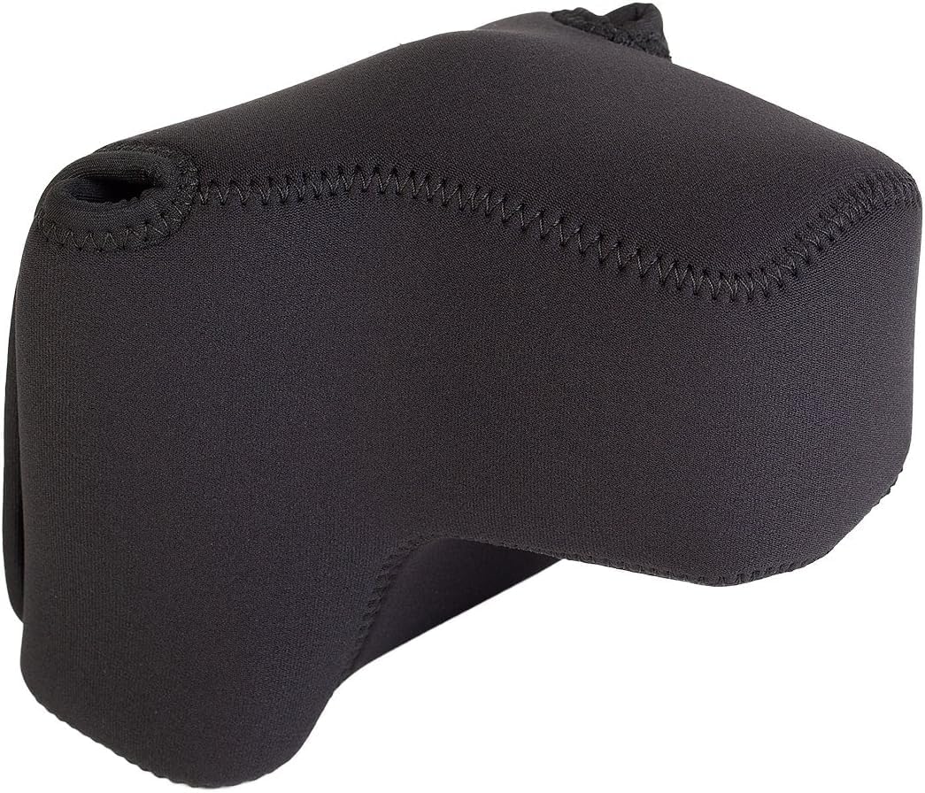 OP/TECH USA Soft Pouch - Compact digital camera case, lightweight accessories pouch, sleek neoprene sleeve for DSLR, perfect for backpacks & travel - durable protection in style | D-Small | Black - Image 14
