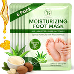 Bloomora moisturizing foot mask front view packaging