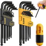 31-Piece Hex Key Set - Allen Wrench Set, SAE and Metric Allen Keys MM(0.7mm-10mm) SAE(0.028"-3/8) Heat-Treated, Torque Handle, High Leverage, Long & Short Keys, Easy Organization - Image 10