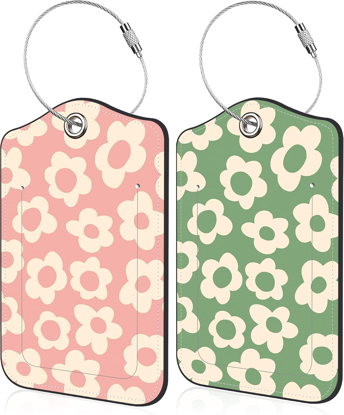 Mesmerizing Mountain Lake Scenery Luggage Tag for Suitcase 2 Pack Leather Luggage Tag with Privacy Flap Name ID Label and Metal Loop for Women Men Travel - Image 14