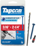 Tapcon Star Head Blue Climaseal Concrete Screws box front view authentic USA import