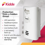 Kidde plug in carbon monoxide alarm plugged into wall outlet