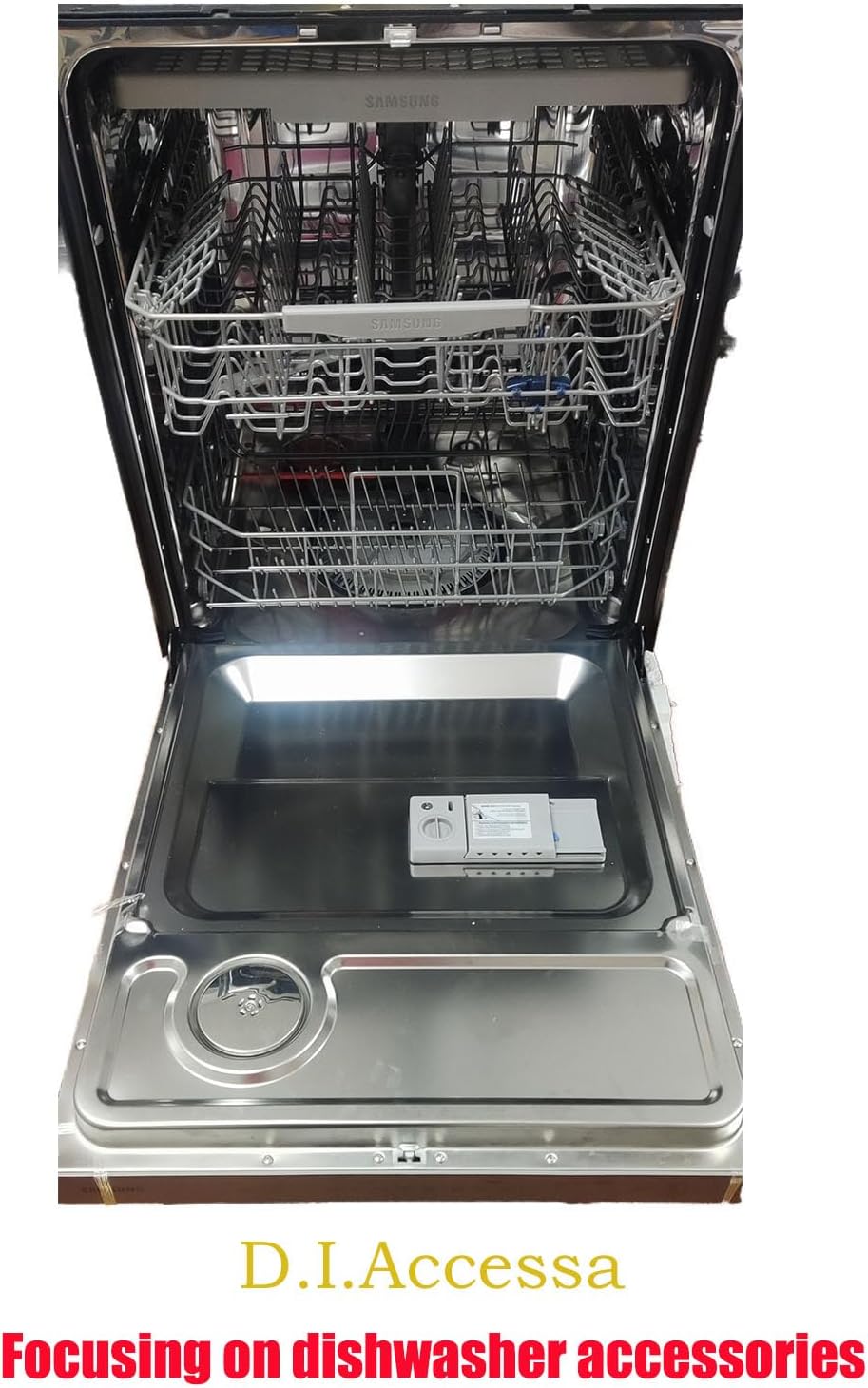 Top profile view of dishwasher middle spray arm holder for DIY repair