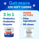 Side view of Artullano 120 chews container highlighting allergy relief benefits