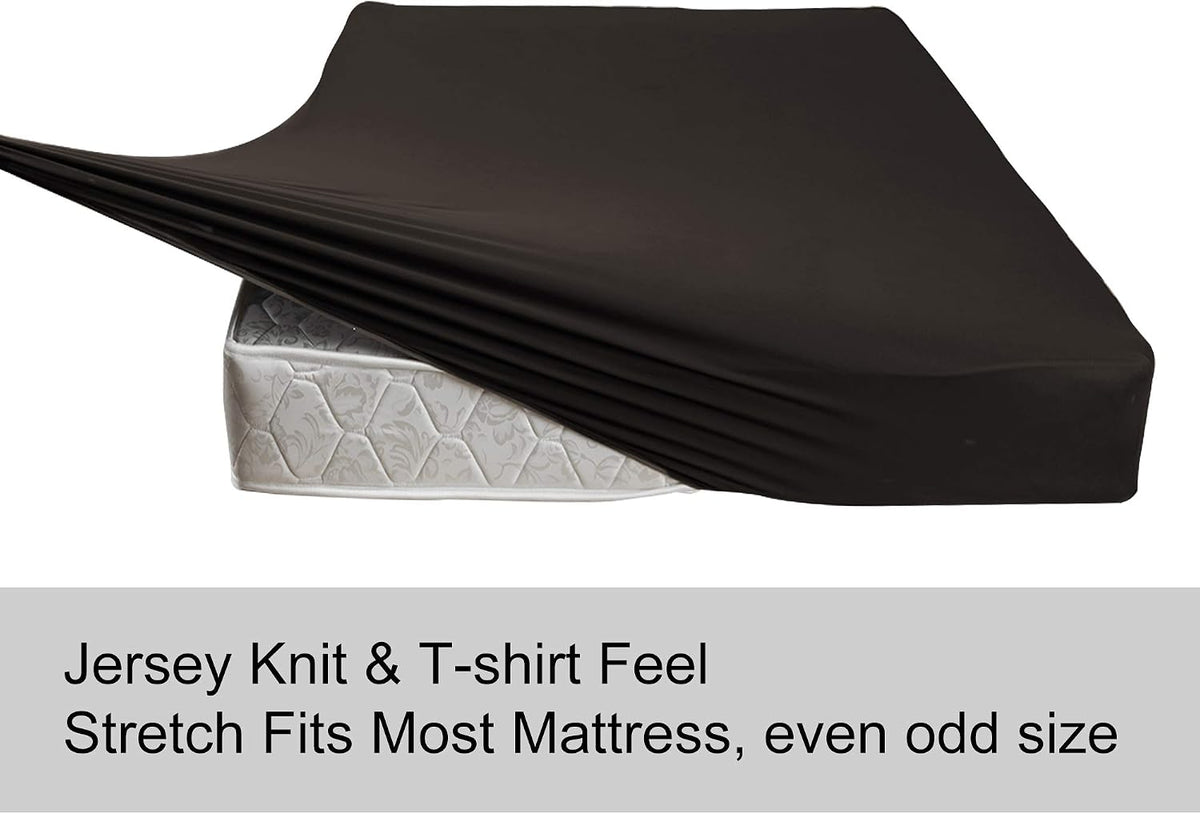 N&Y HOME twin mattress sheet showing 4-way stretch texture