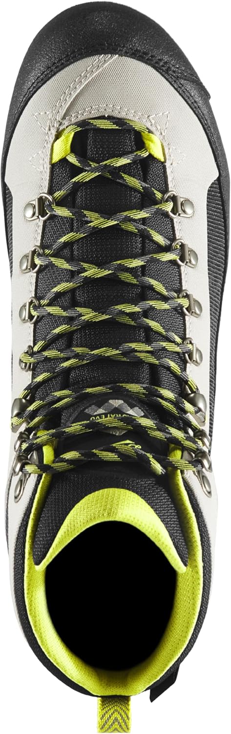 Danner mountaineering boot heel clip and crampon compatibility detail