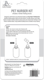 Top rack dishwasher safe puppy and kitten nursing bottle set components.