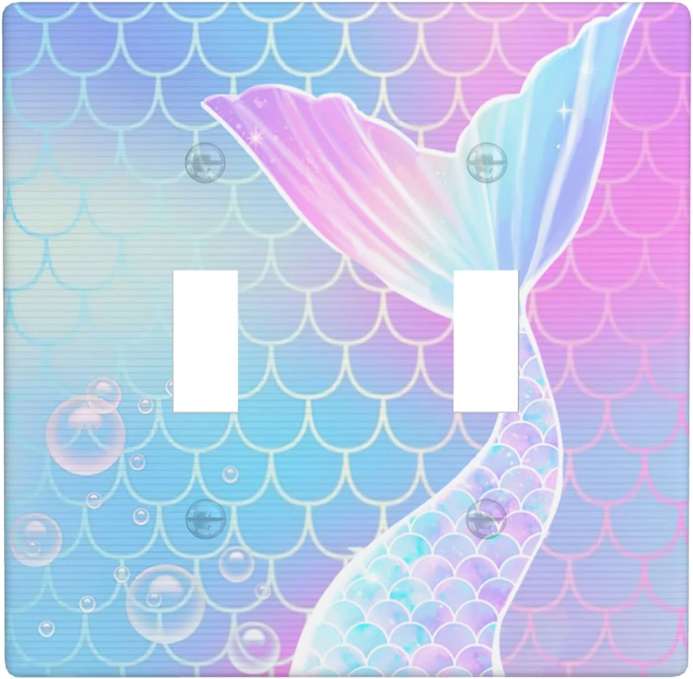 EVESKY Mermaid Tail decorative light switch cover front view for room makeover