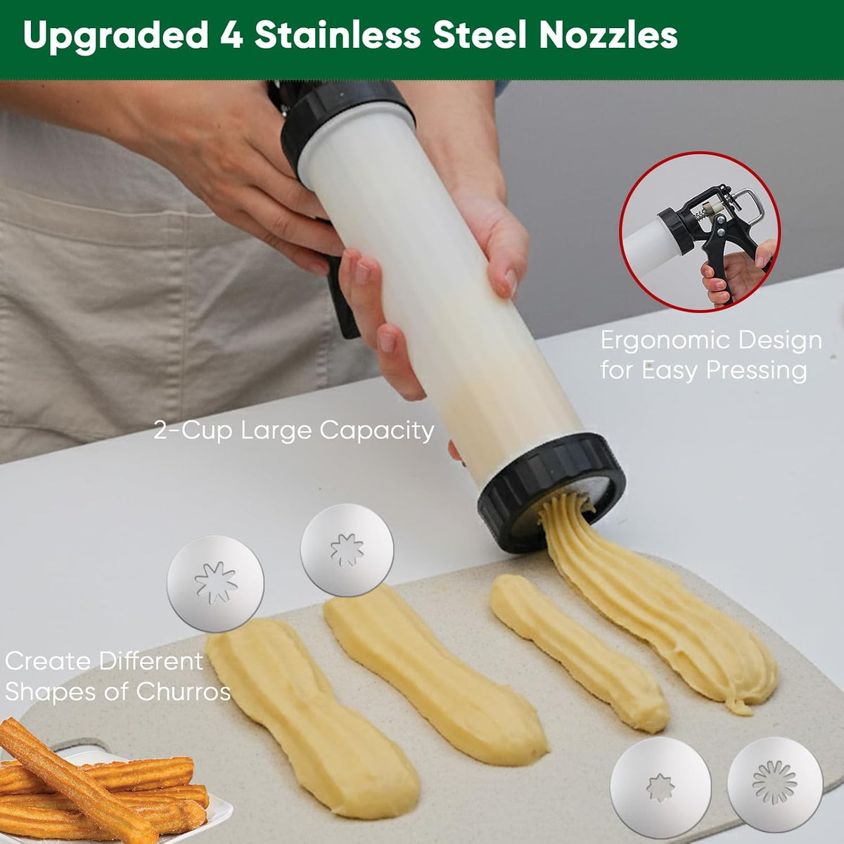 Stainless steel shaping discs for churro maker