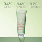 Clarins face wash texture and rich creamy foam