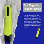 Close up of tassel fringe on Harrison Howard horse tail bag