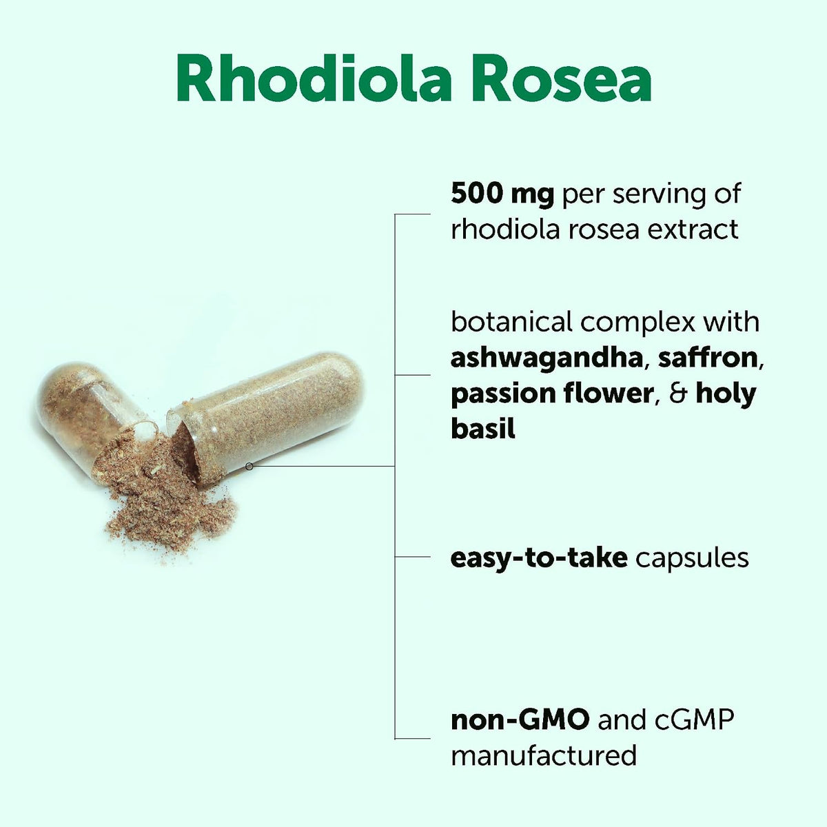 Micro Ingredients Rhodiola Rosea supplement label supplement facts