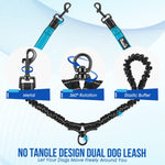 Soft padded foam handle on Lukovee heavy duty double dog walking lead preventing rope burn.