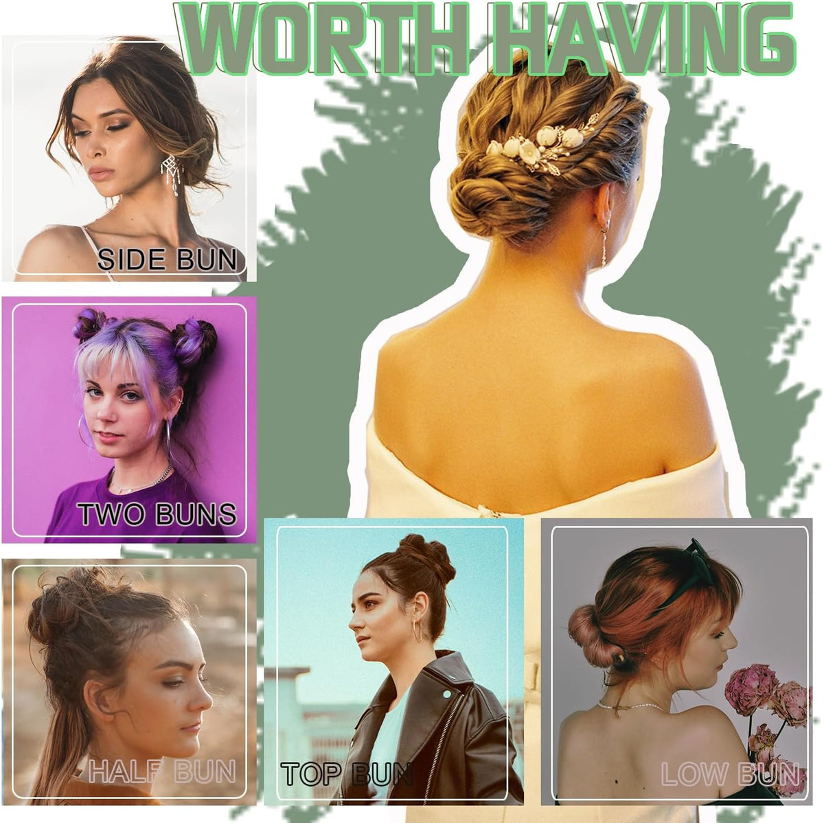 Liliyab messy ponytail hair accessory lifestyle view