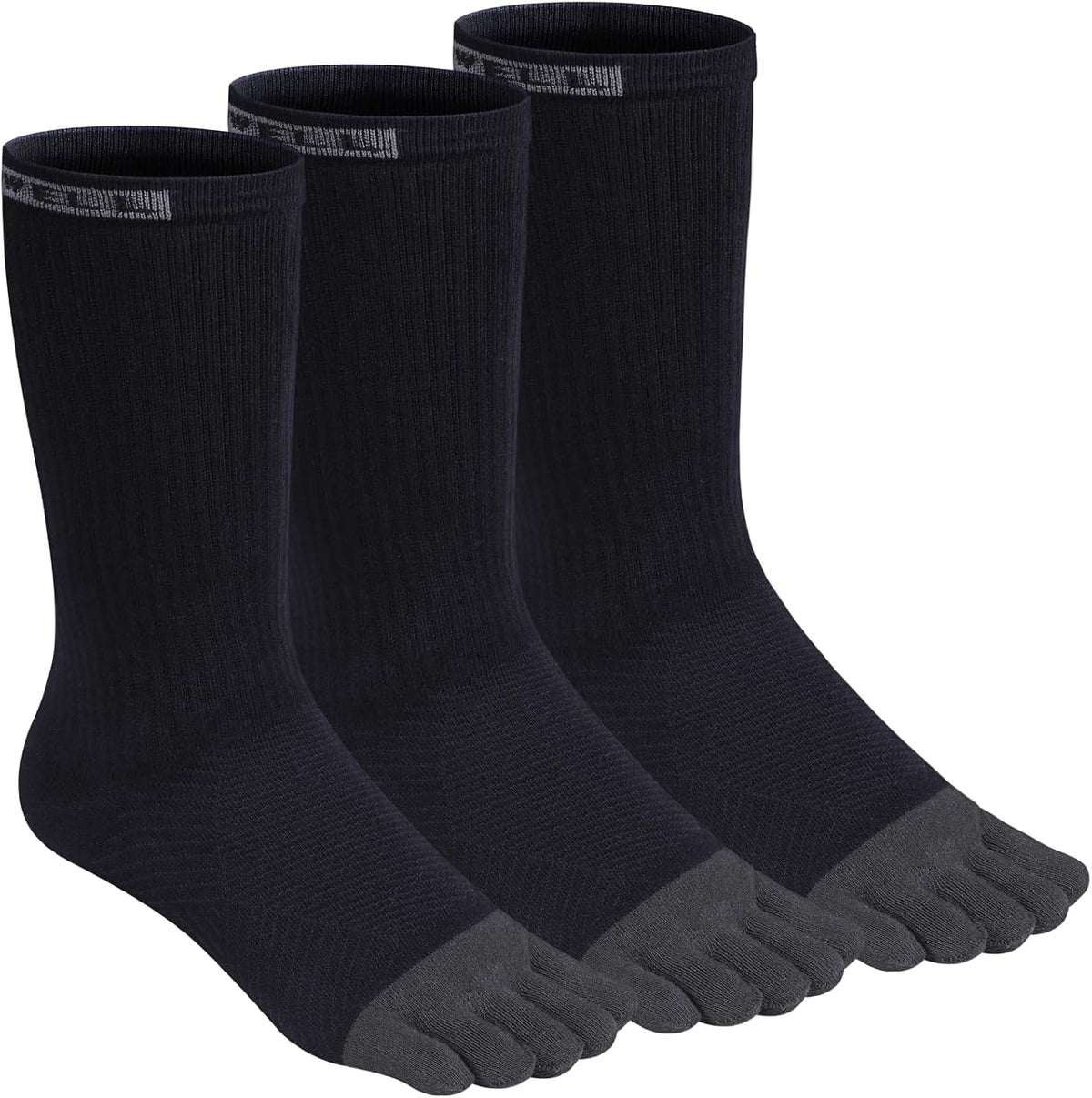 VWELL Toe Socks Crew for Men Women Cotton Five Finger Sock Running, 3 Pairs | Lightweight Mid Calf High Elastic Cuff Arch Support Athletic Anti-Blister Breathable Odor-free Soft Keep Fresh Comfort Hiking - Image 10