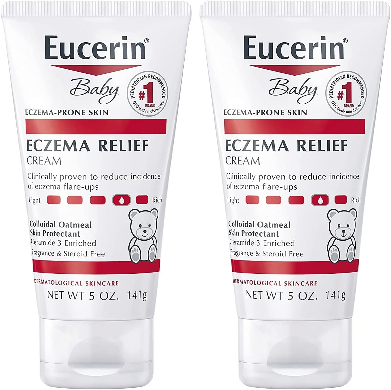 Eucerin Baby Eczema Relief Body Cream front view of 5 ounce tube