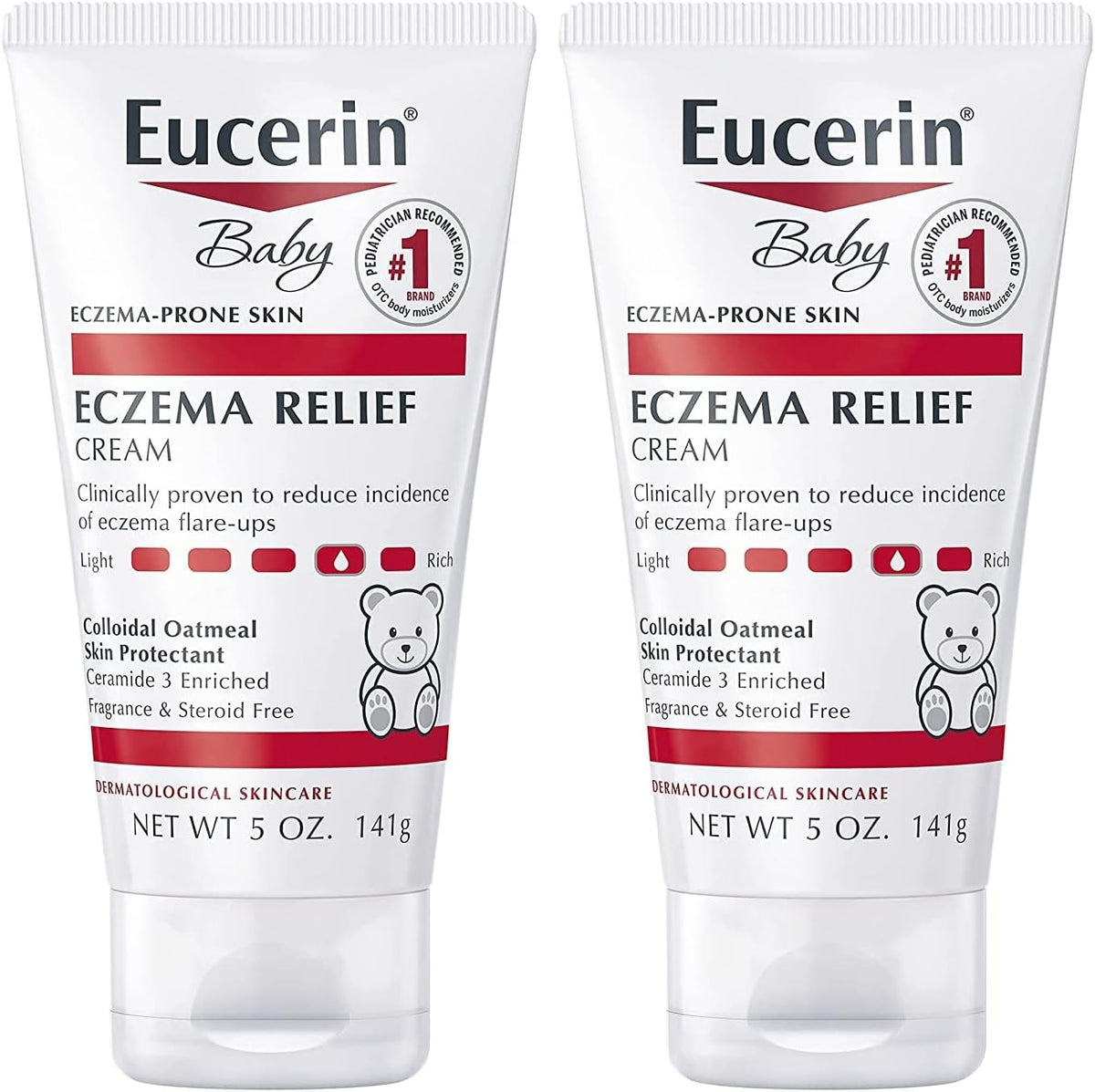 Eucerin Baby Eczema Relief Body Cream front view of 5 ounce tube