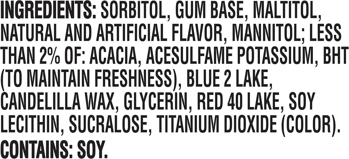Red packaging of Dentyne Fire spicy cinnamon sugar free chewing gum