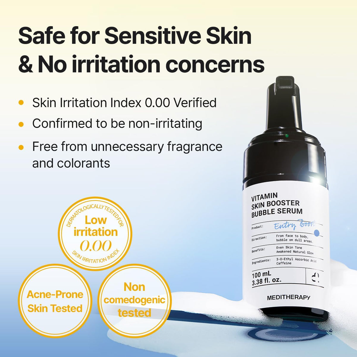 MEDITHERAPY Glow Boost Hydration Set | Vitatmin Bubble Serum + Getle Boost Kit (Retinal, Hyaluronic Acid & Squalane Moisturizer Set) - Radiance Care - Image 5