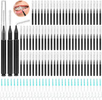 Lezmarket 300 Pieces Interdental Brushes front view showing complete black dental hygiene kit packs for daily braces cleaning