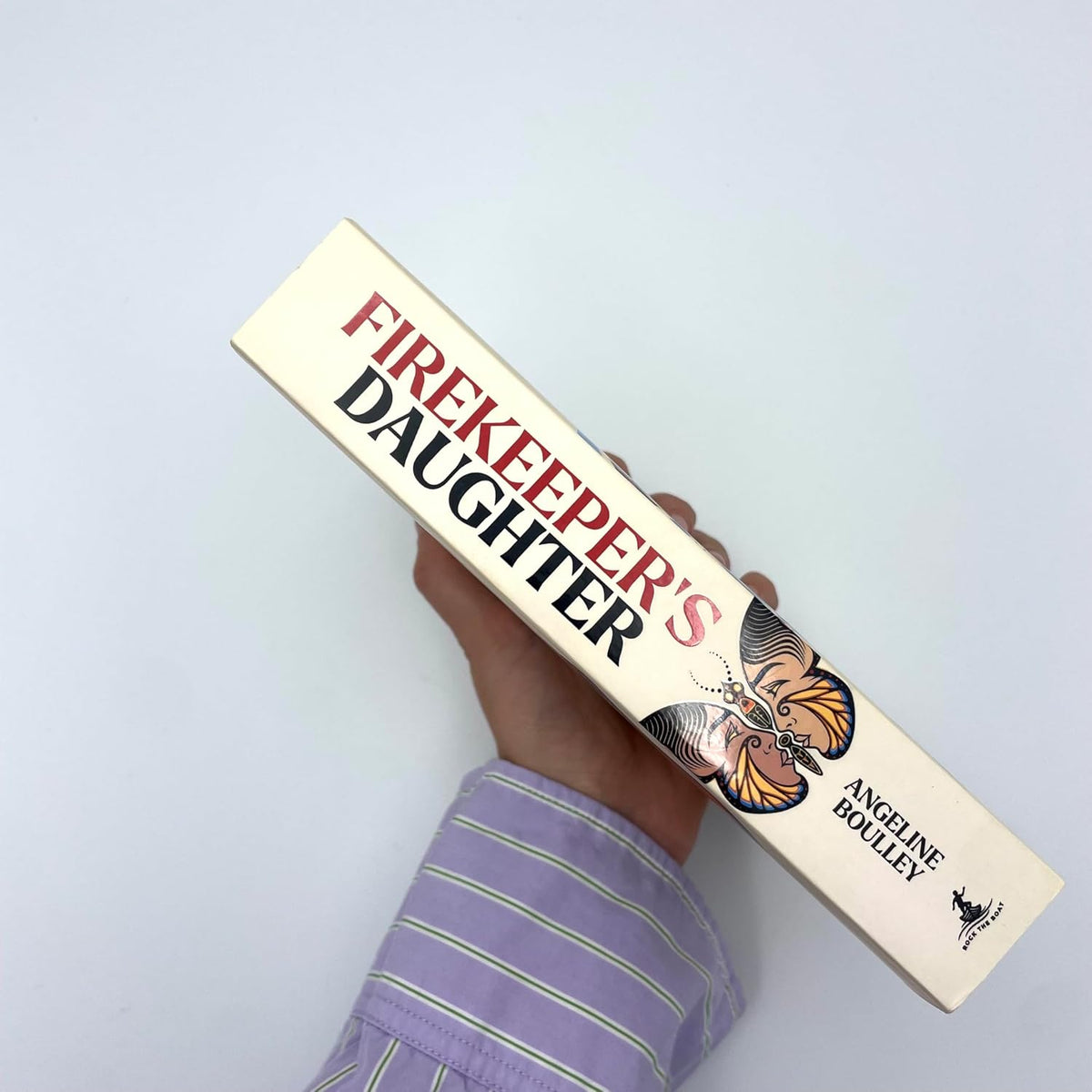 Close up of Firekeeper's Daughter Goodreads award badge