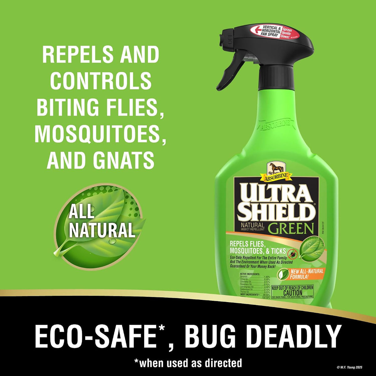 Premium natural tick and mosquito protection spray for dogs and foals