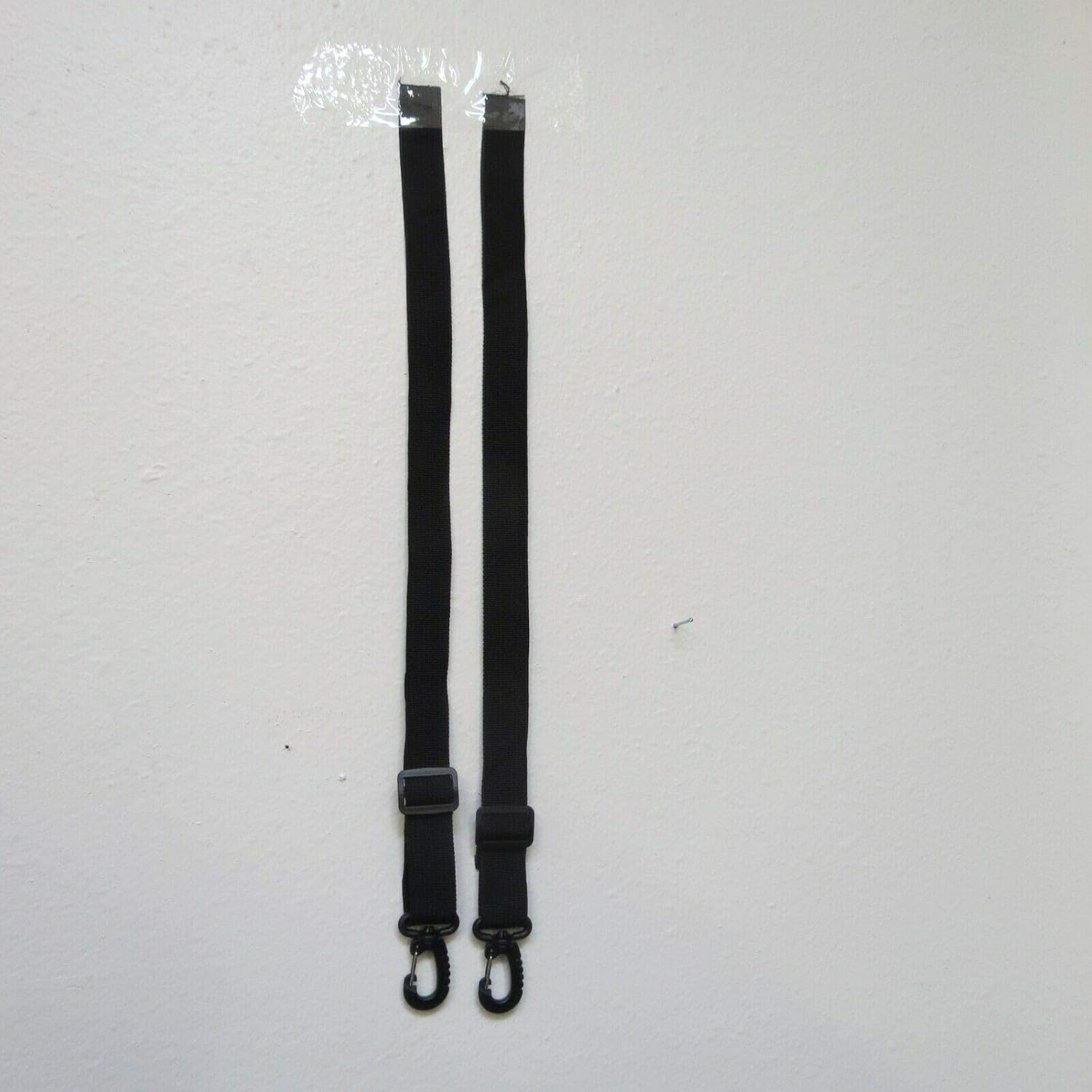 Ponini stroller seat shoulder safety harness straps front view showing heavy-duty black nylon replacement parts.