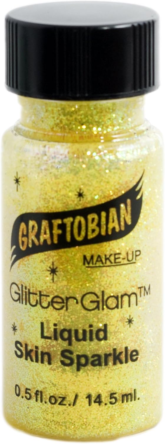 Graftobian liquid glitter golden sunlight front view bottle