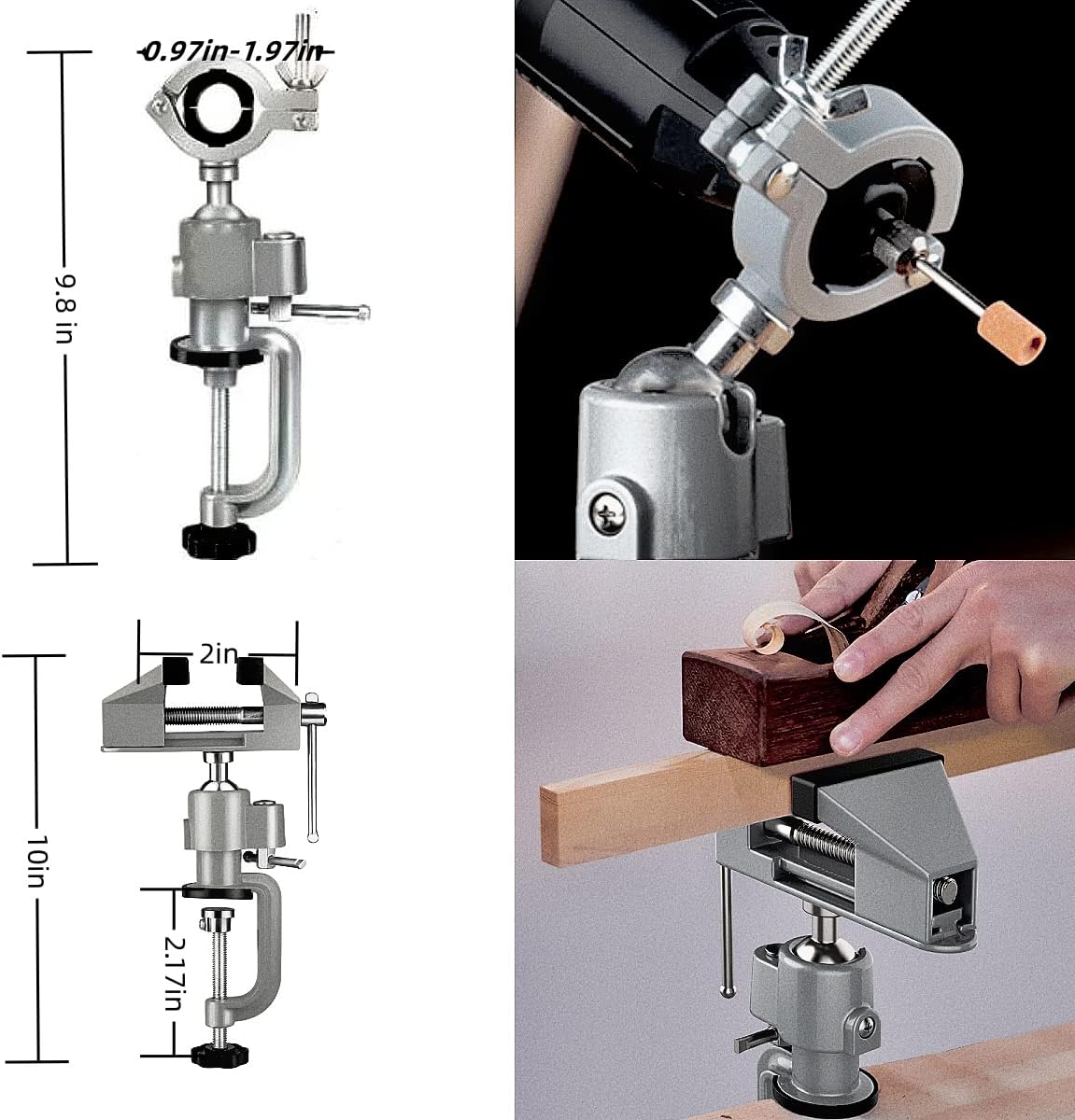 ZTUKOMN precision hobby vise set up for jewelry making tasks.
